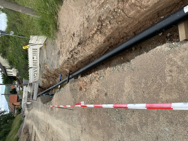 Verlegte Rohleitungen in Großburschla